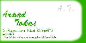 arpad tokai business card